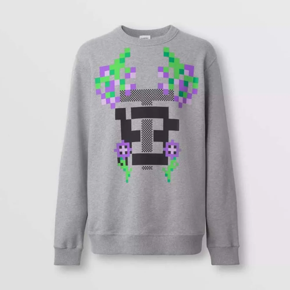 Burberry Monogram Motif Print Cotton Sweatshirt for Women Burberry Monogram Motif Print Cotton Sweatshirt for Women