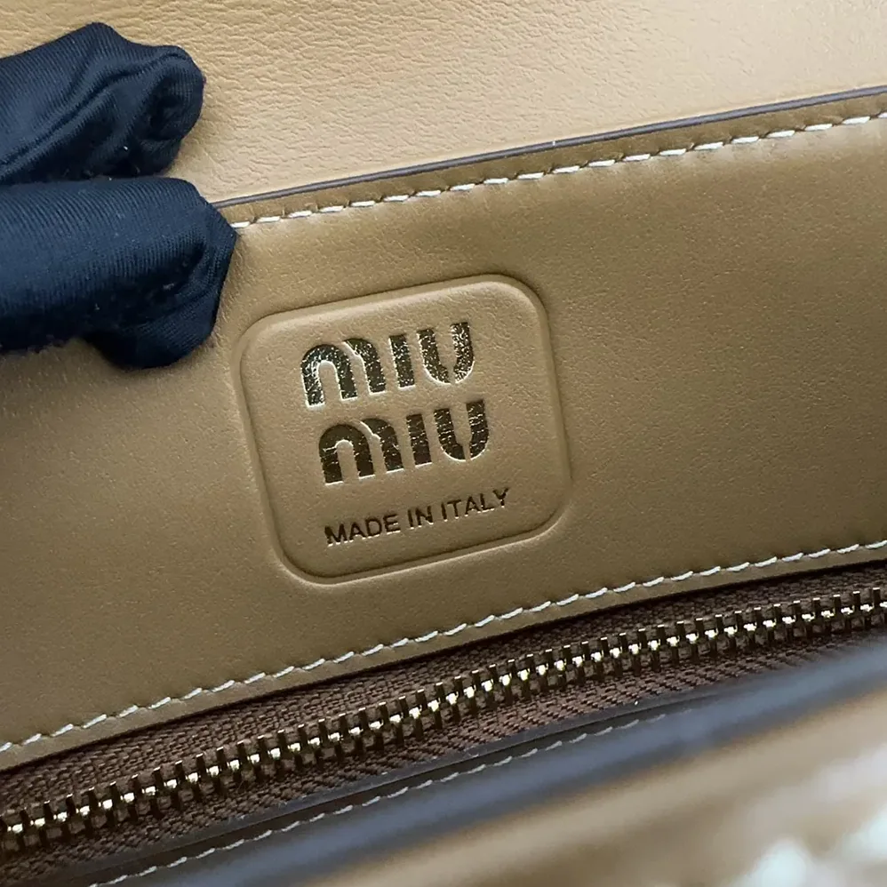 Miu Miu Leather Shoulder Bag for Women in Brown