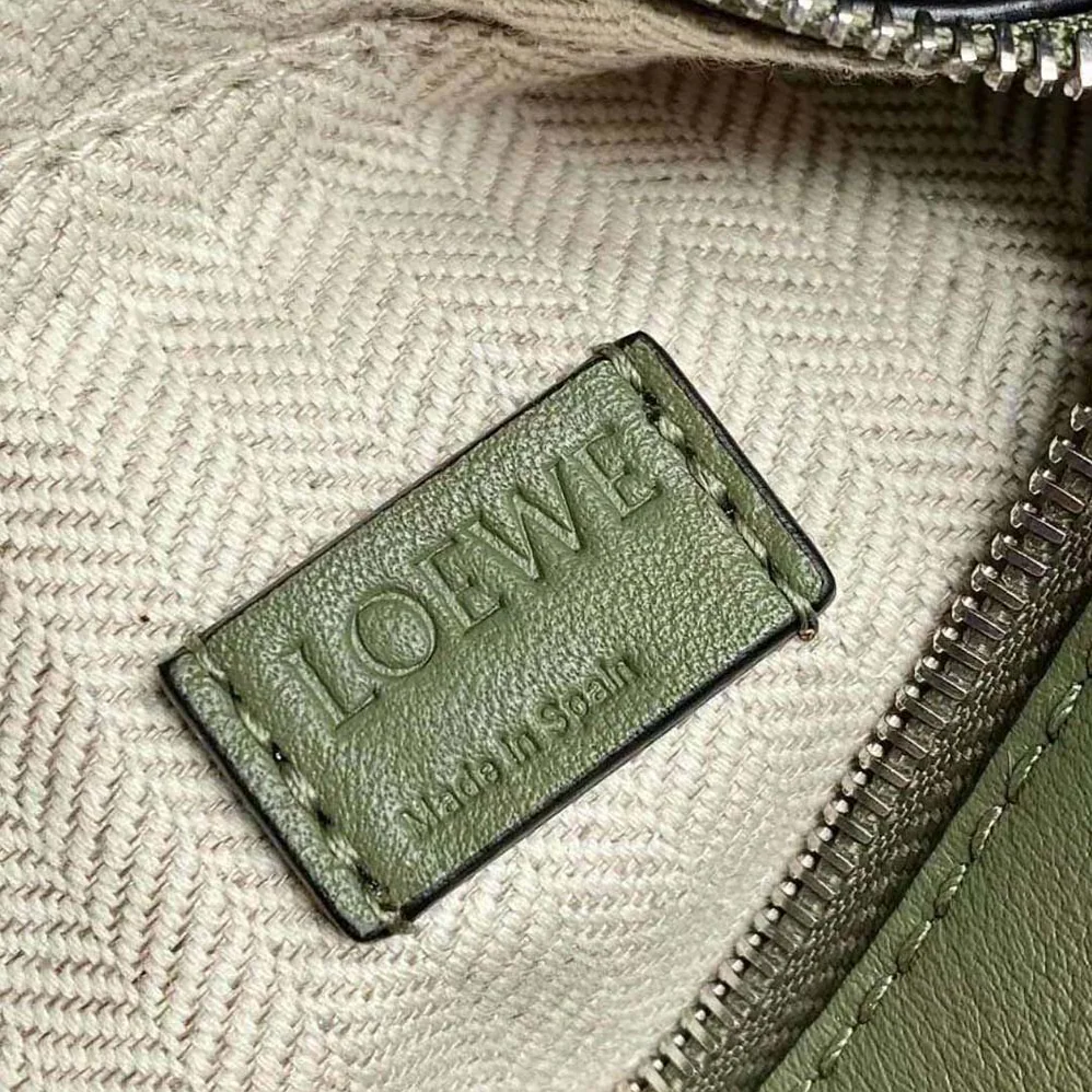 Loewe Nano Puzzle Bag in Classic Calfskin for Women in Green