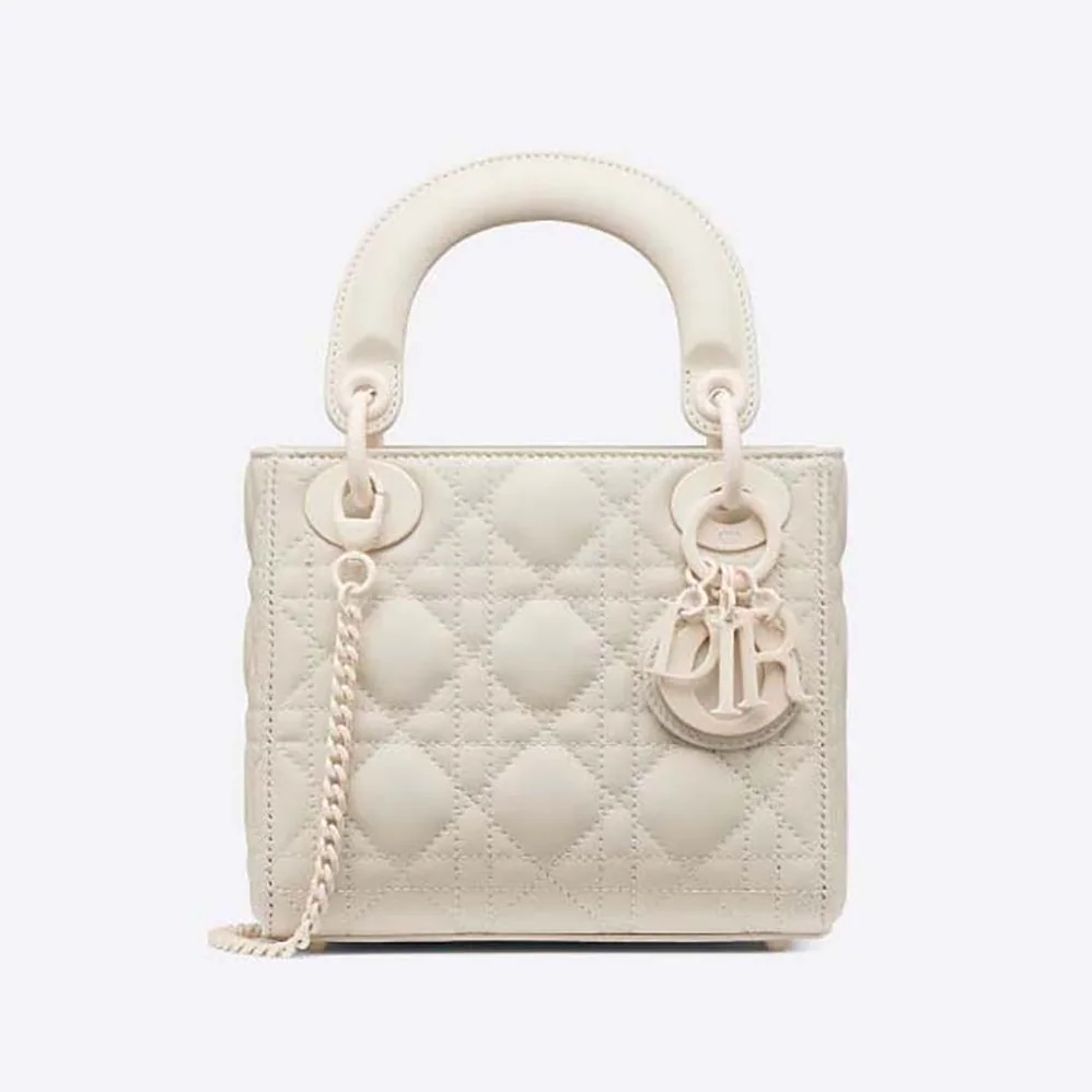 Dior Mini Lady Dior Bag Latte Ultramatte Cannage Calfskin for Women Dior Mini Lady Dior Bag Latte Ultramatte Cannage Calfskin for Women