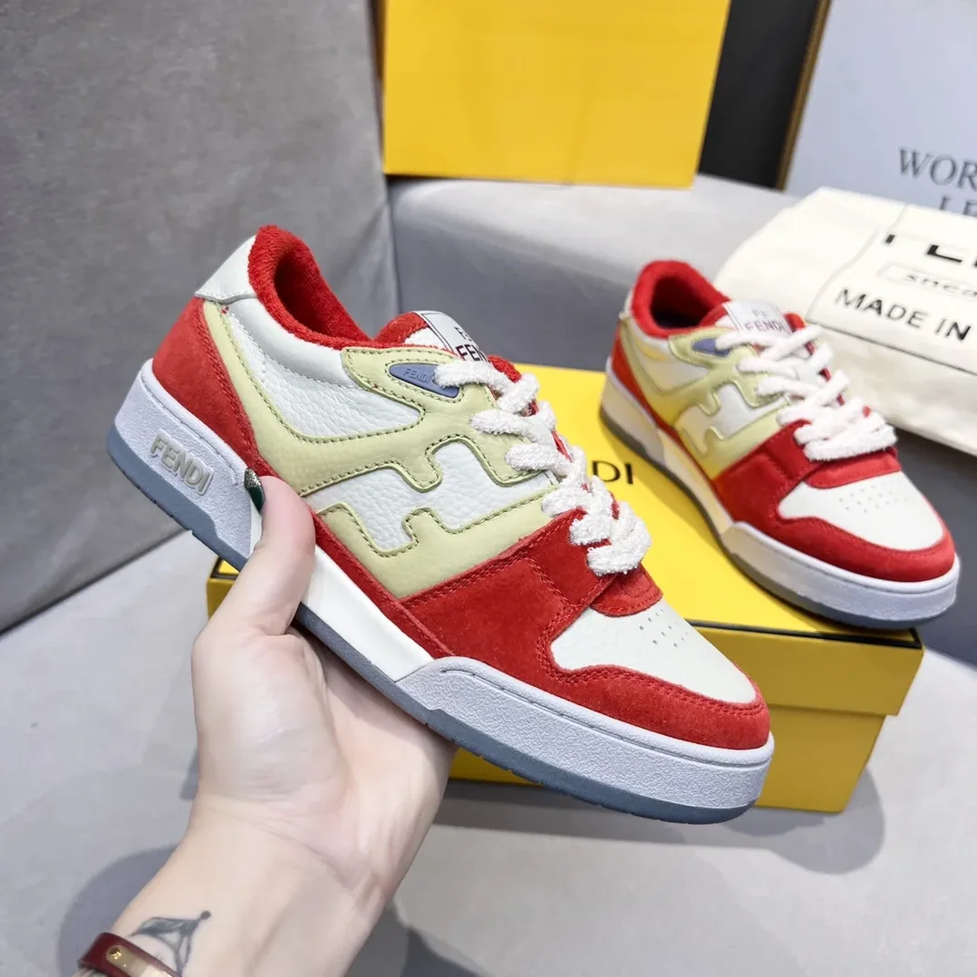 Fendi FD Match Low Tops Sneakers Red 7E1493AI1NF1H1D Fendi FD Match Low Tops Sneakers Red 7E1493AI1NF1H1D