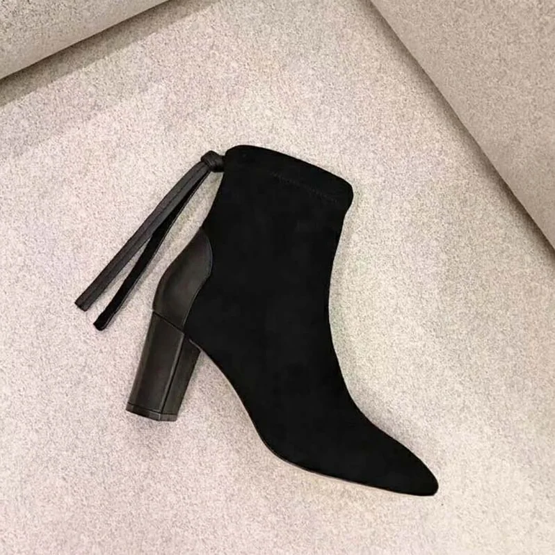 Stuart Weitzman Shoes The Wolfe Bootie 85mm Heel for Women in Black