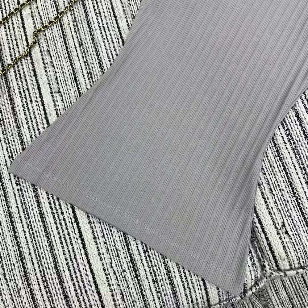 Loewe High Neck Top in Cotton Blend for Women in Silver