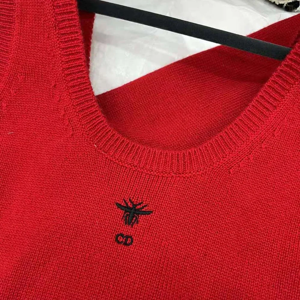 Dior Twin-set Amaryllis Red Cashmere Knit for Women