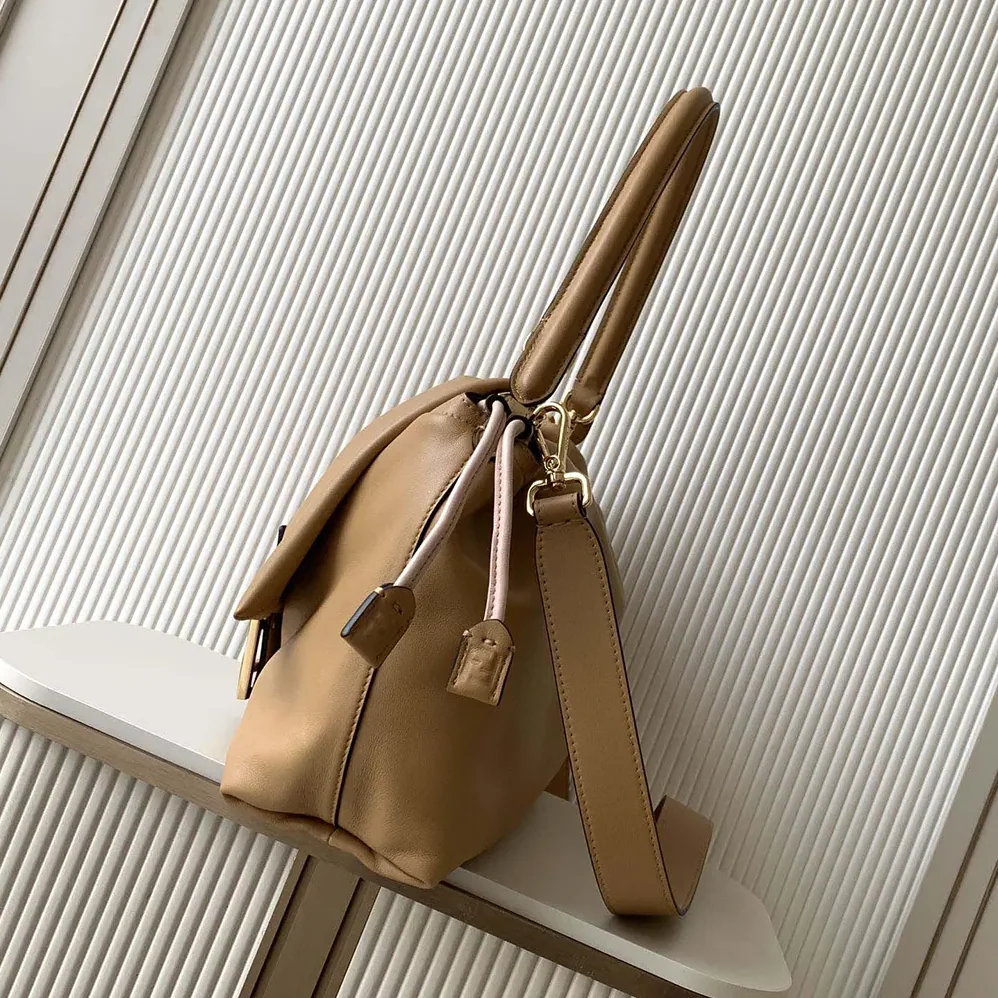 Fendi Mamma Baguette Large Cappuccino Nappa Leather Bag for Women Fendi Mamma Baguette Large Cappuccino Nappa Leather Bag for Women