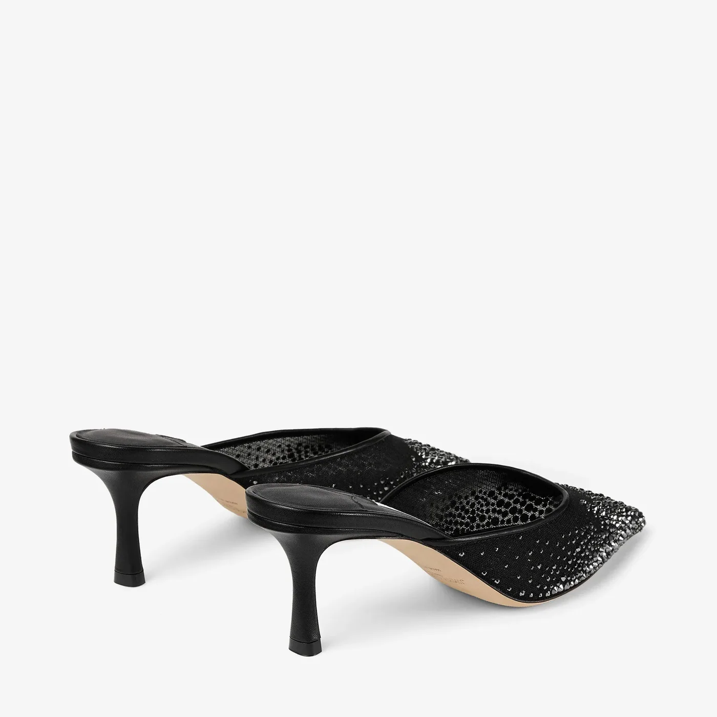 Jimmy Choo Vivi 65 Crystal Mesh Mules Pink VIVI65NYT Jimmy Choo Vivi 65 Crystal Mesh Mules Pink VIVI65NYT