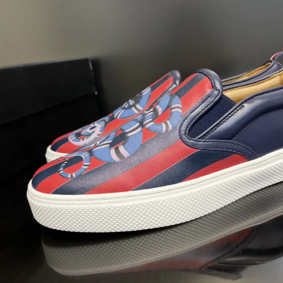 Gucci Kingsnake Print Slip for Men in On Sneaker Blue