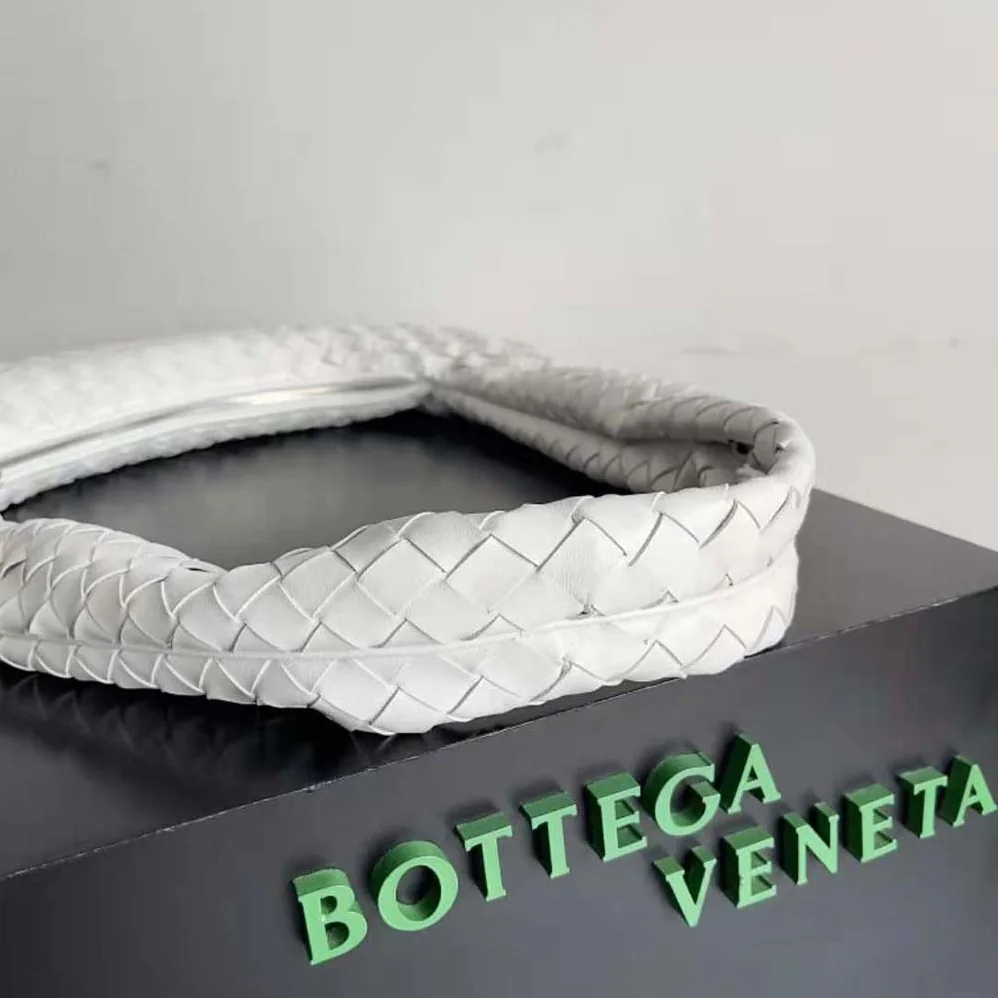 Bottega Veneta Buddy Intrecciato Leather Crossbody Bag for Women in White