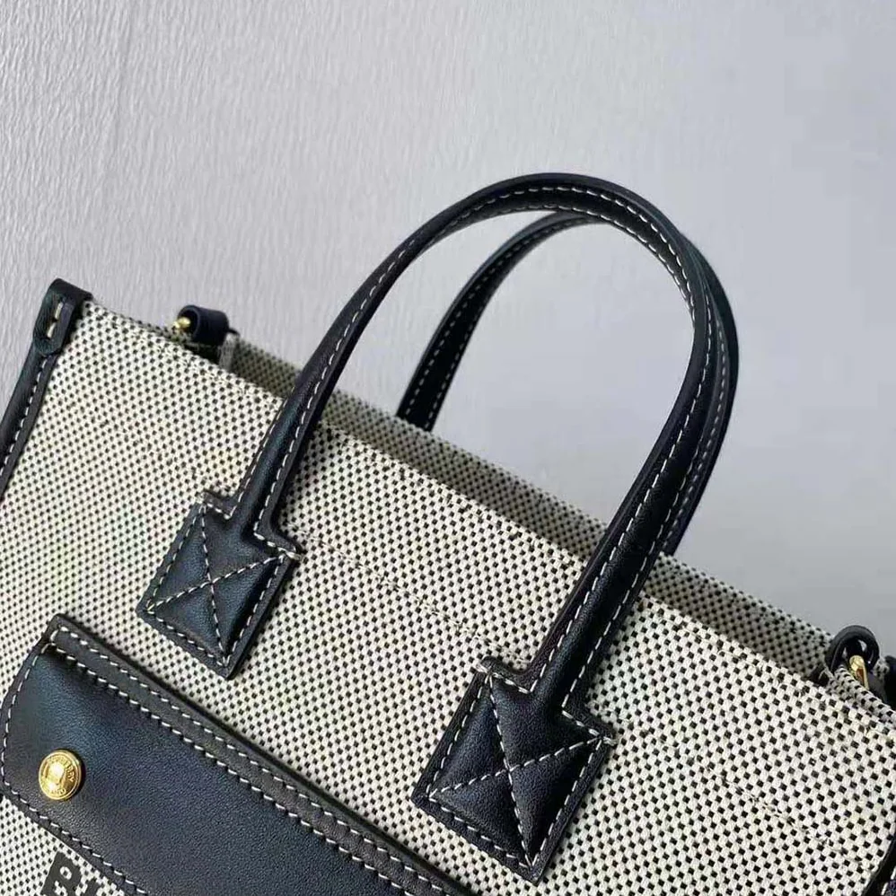 Burberry Mini Two-tone Canvas and Leather Freya Bag for Women in Silver Burberry Mini Two-tone Canvas and Leather Freya Bag for Women in Silver