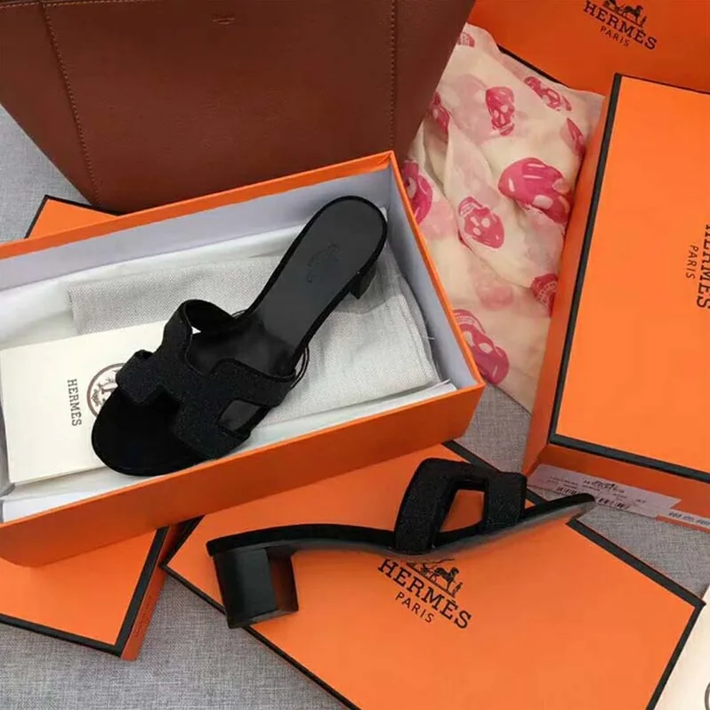 Hermes Shoes Oasis sandal 50mm Heel for Women in Black Hermes Shoes Oasis sandal 50mm Heel for Women in Black
