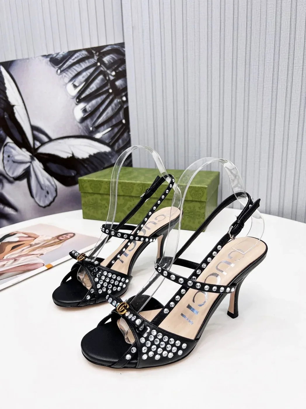Gucci Sandal With Crystals Black for Women