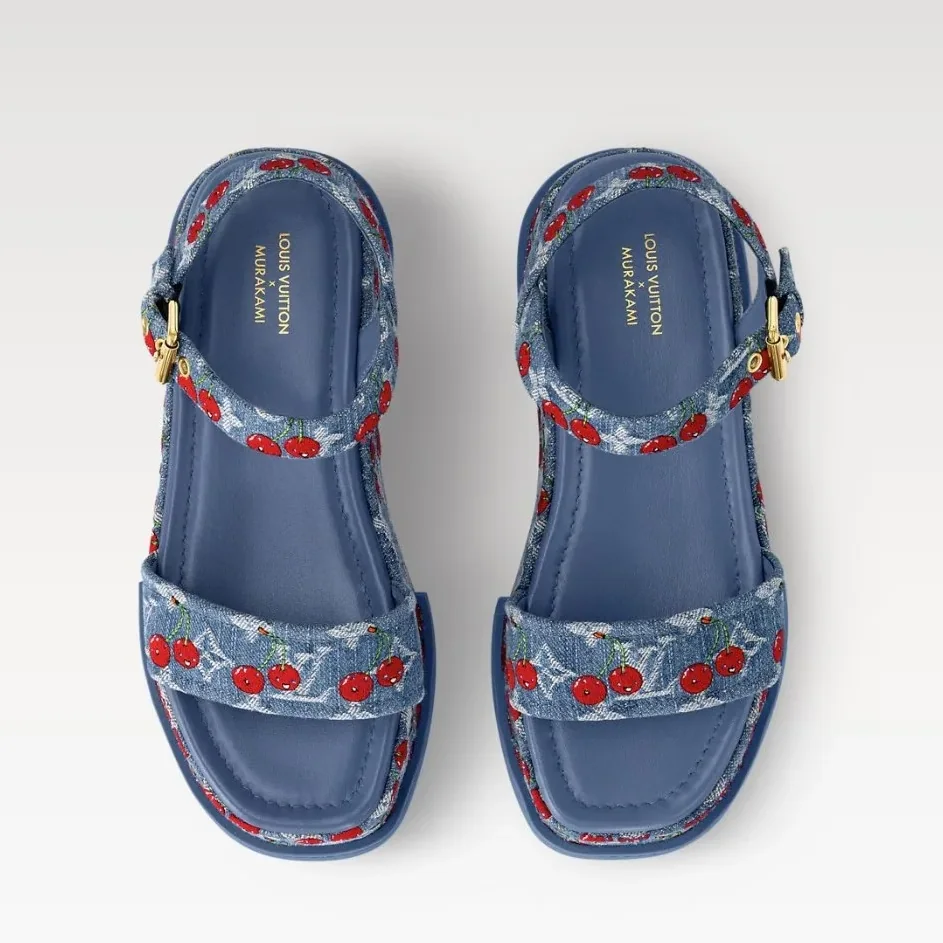 Louis Vuitton LV x TM Maya Platform Sandal Blue 1AHNYB