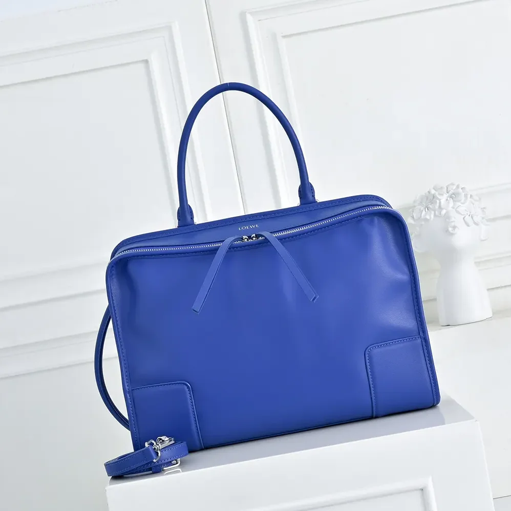 Loewe Large Amazona 180 Bag in Soft Calfskin for Women in Blue Loewe Large Amazona 180 Bag in Soft Calfskin for Women in Blue
