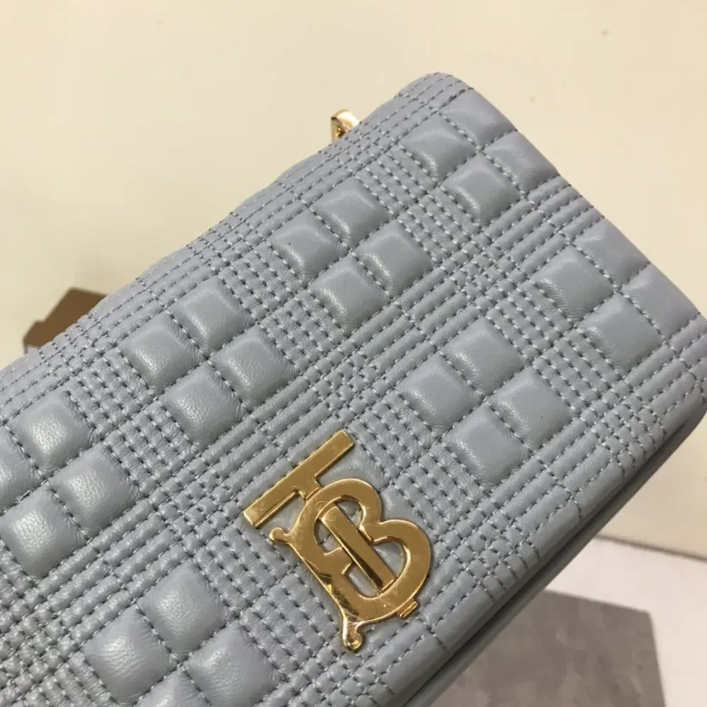Burberry Small Quilted Lambskin Lola Bag for Women in Blue