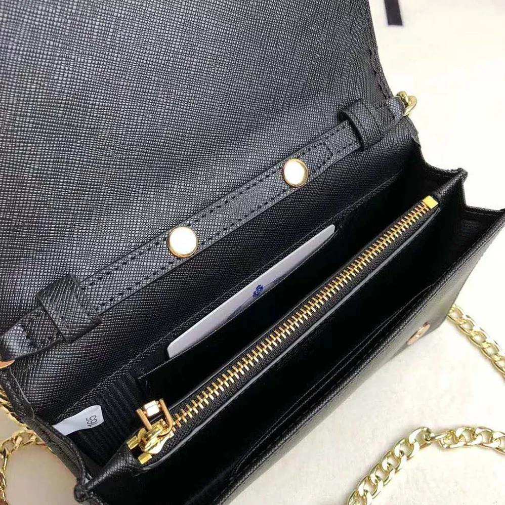 Prada Saffiano Leather Shoulder Bag for Women in Black Prada Saffiano Leather Shoulder Bag for Women in Black