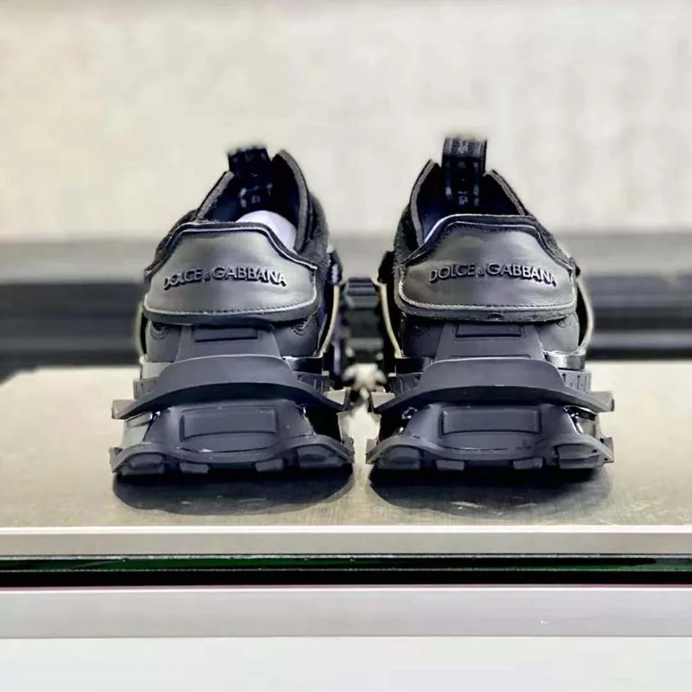 Dolce Gabbana D&G Mixed-Materials Space Sneakers for Unisex in Black