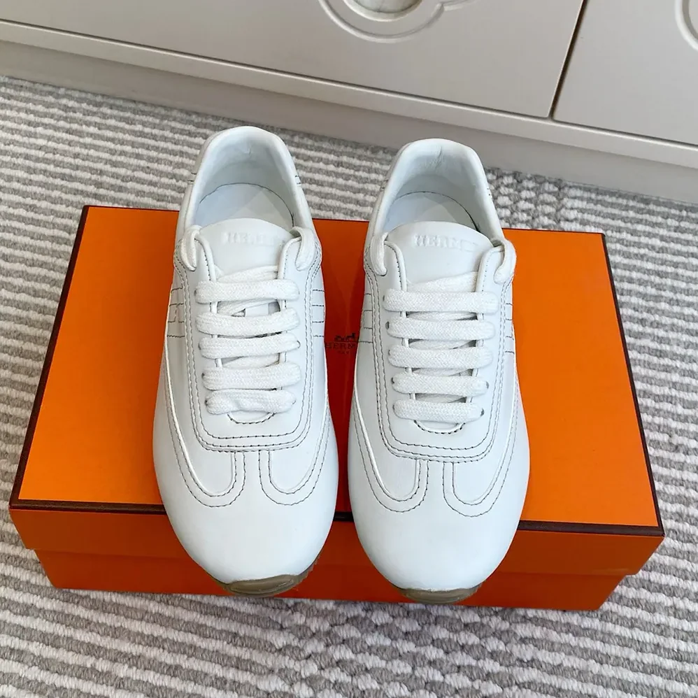 Hermes Master sneaker in Supple Calfskin for Unisex in White Hermes Master sneaker in Supple Calfskin for Unisex in White