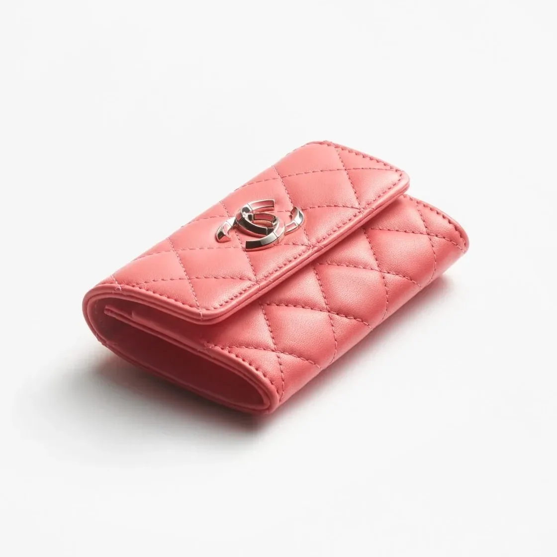 Chanel Flap Card Holder Pink /