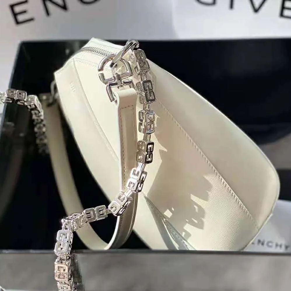 Givenchy Mini Antigona Vertical Bag in Box Leather for Women in White Givenchy Mini Antigona Vertical Bag in Box Leather for Women in White