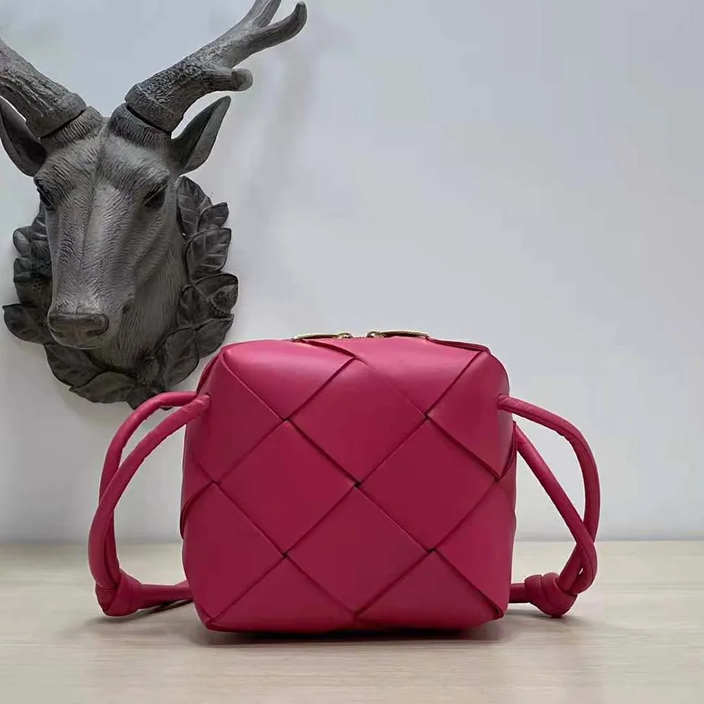 Bottega Veneta Mini Cassette Camera Bag for Women in Rose Bottega Veneta Mini Cassette Camera Bag for Women in Rose