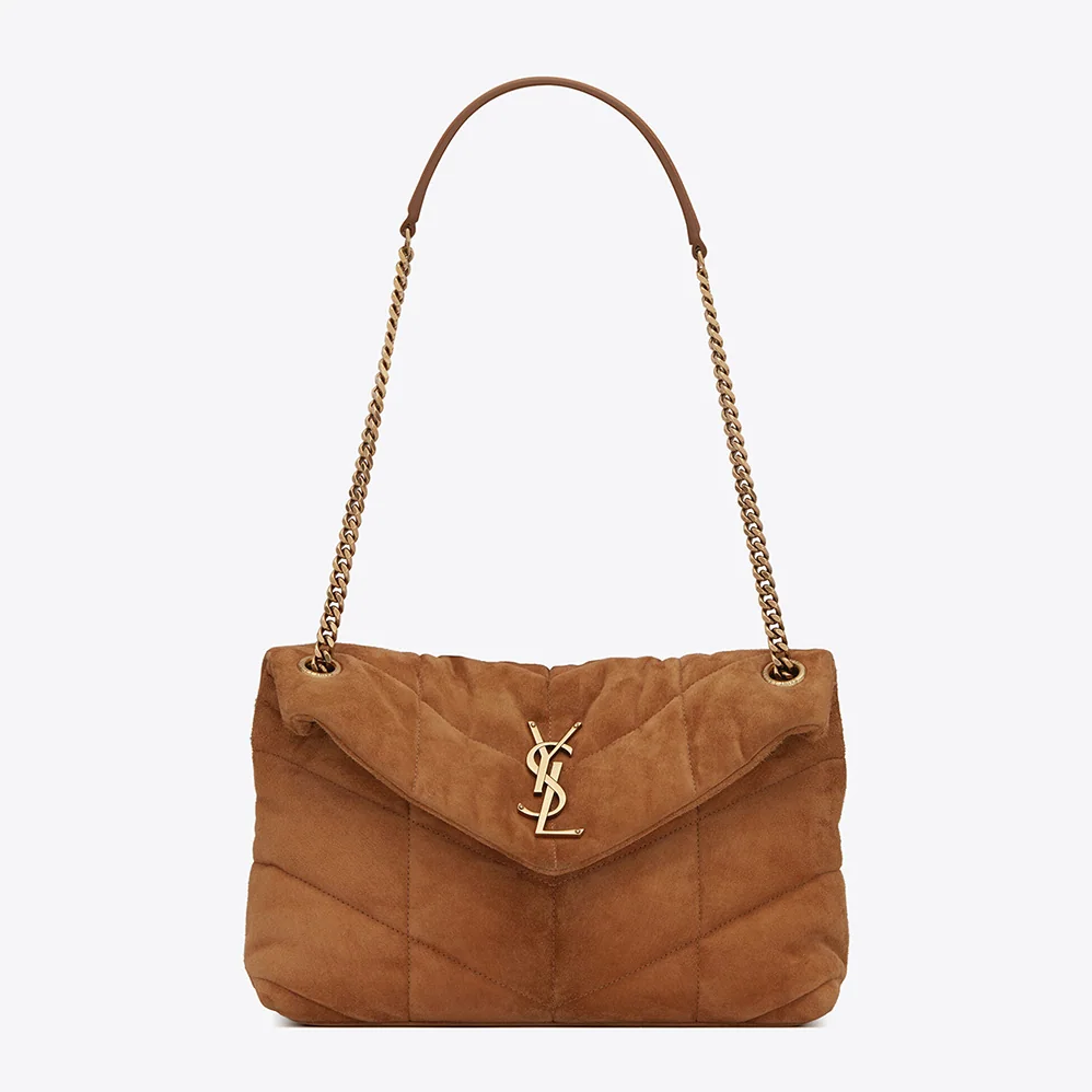 Saint Laurent YSL Puffer Small Bag in Quilted Suede for Women Saint Laurent YSL Puffer Small Bag in Quilted Suede for Women