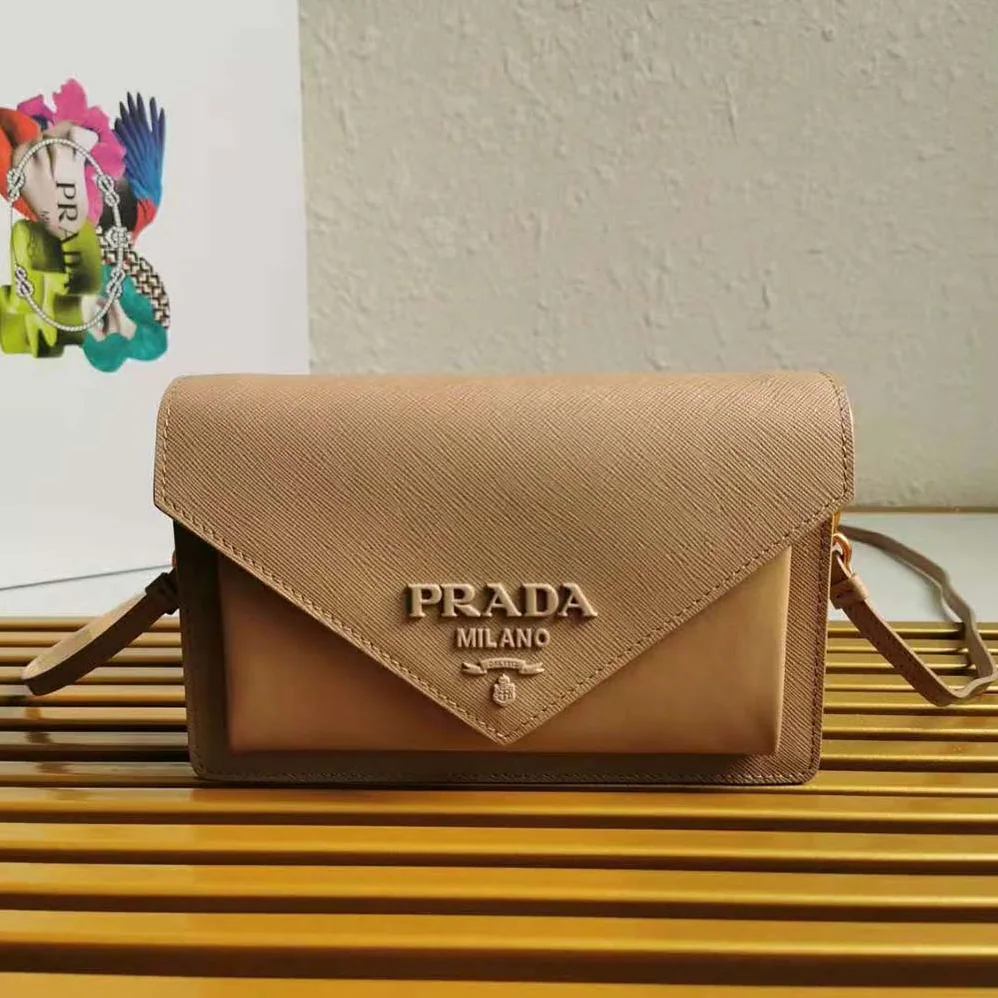 Prada Ladies Saffiano Leather Mini Bag in Sandy Prada Ladies Saffiano Leather Mini Bag in Sandy
