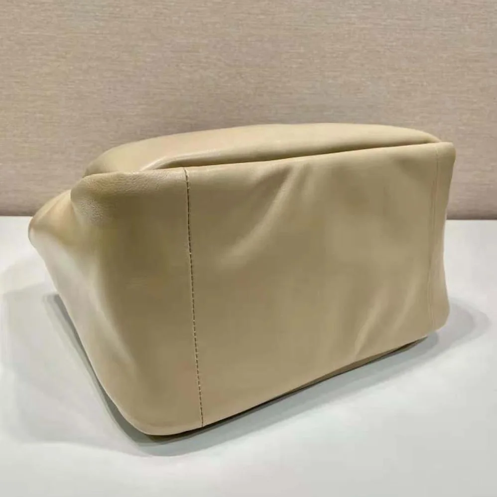 Prada Medium Padded Prada Soft Nappa Leather Bag for Women in Beige