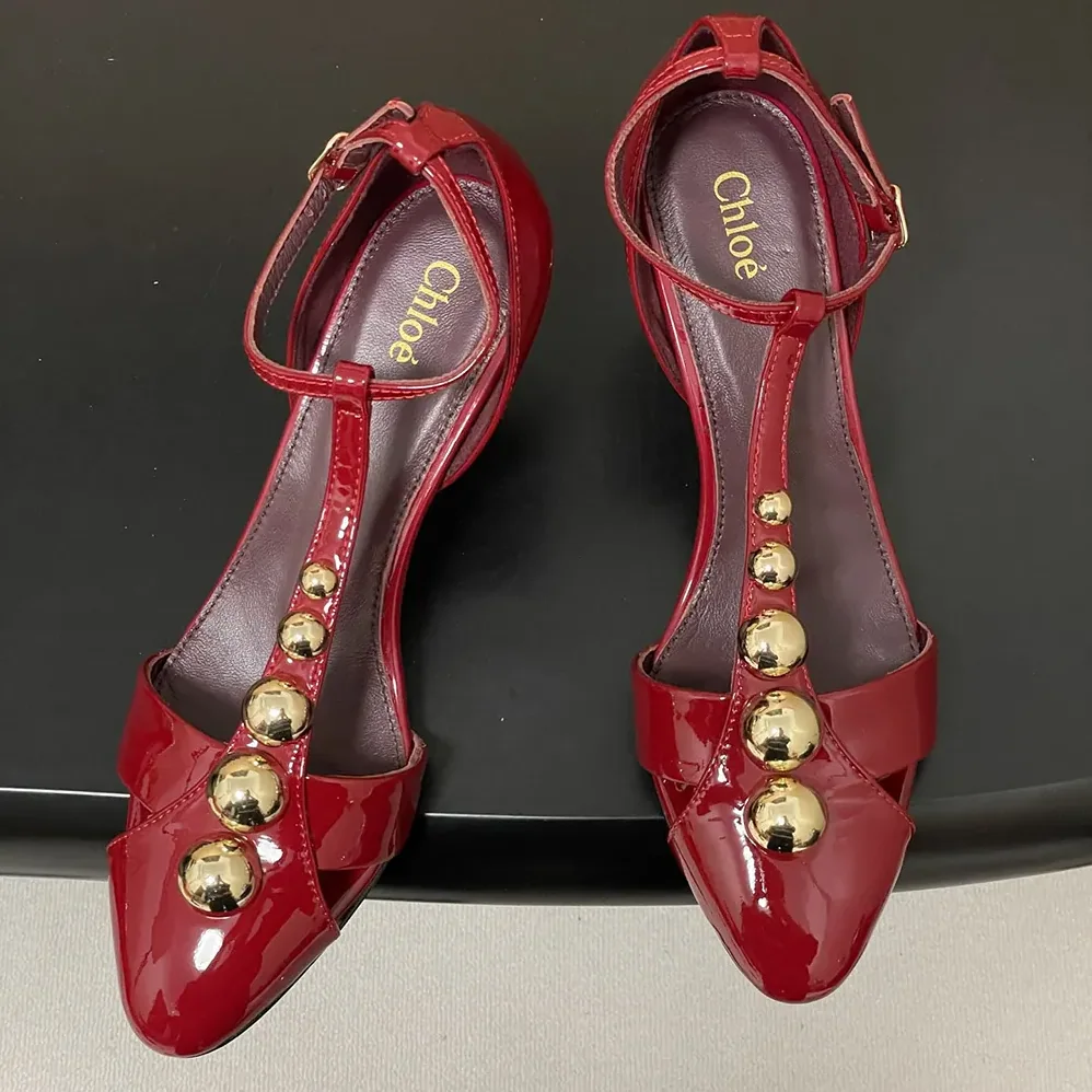 Chloe Cleia Heeled Sandal for Women in Red Chloe Cleia Heeled Sandal for Women in Red