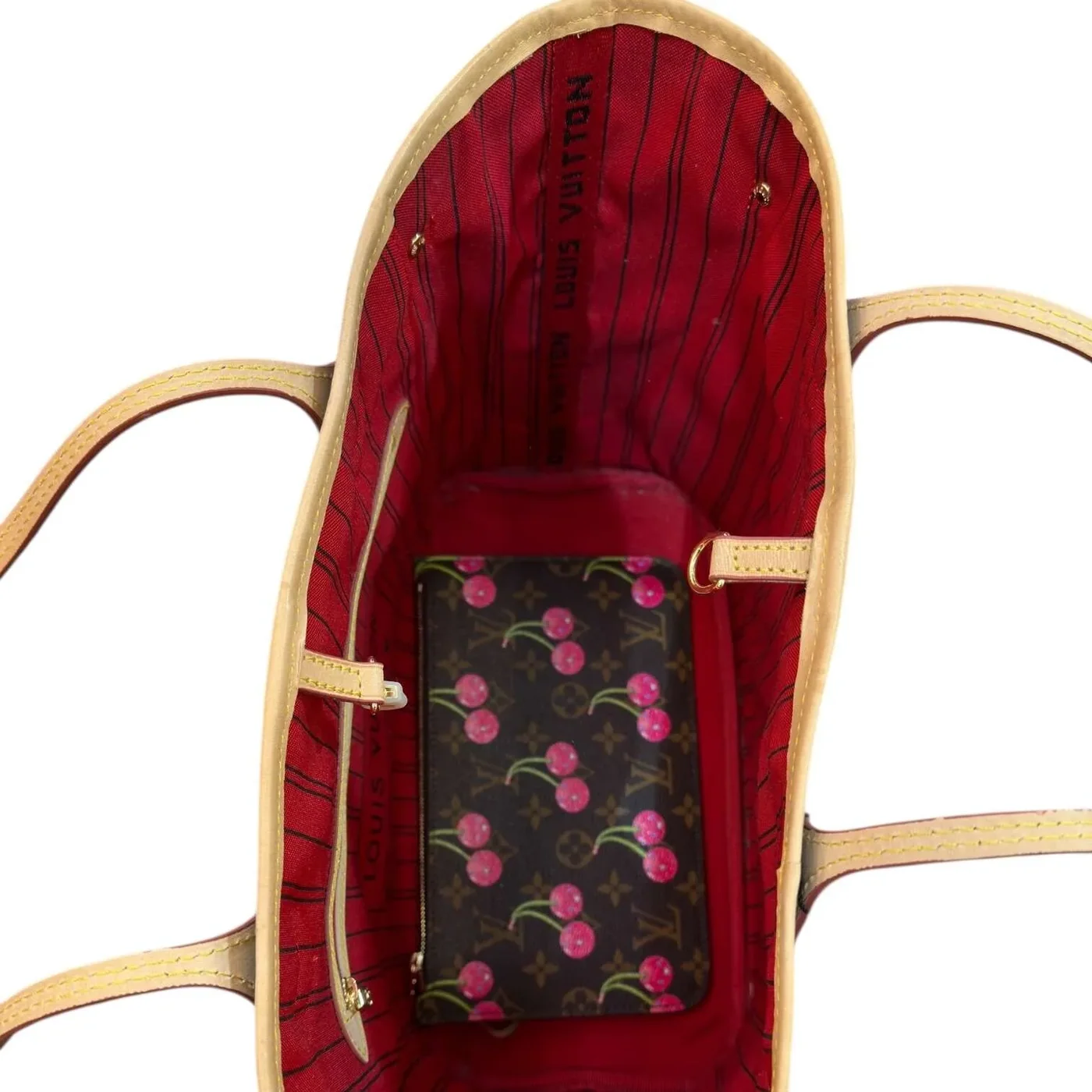 Cherry Monogram Neverfull MM Style Tote Bag