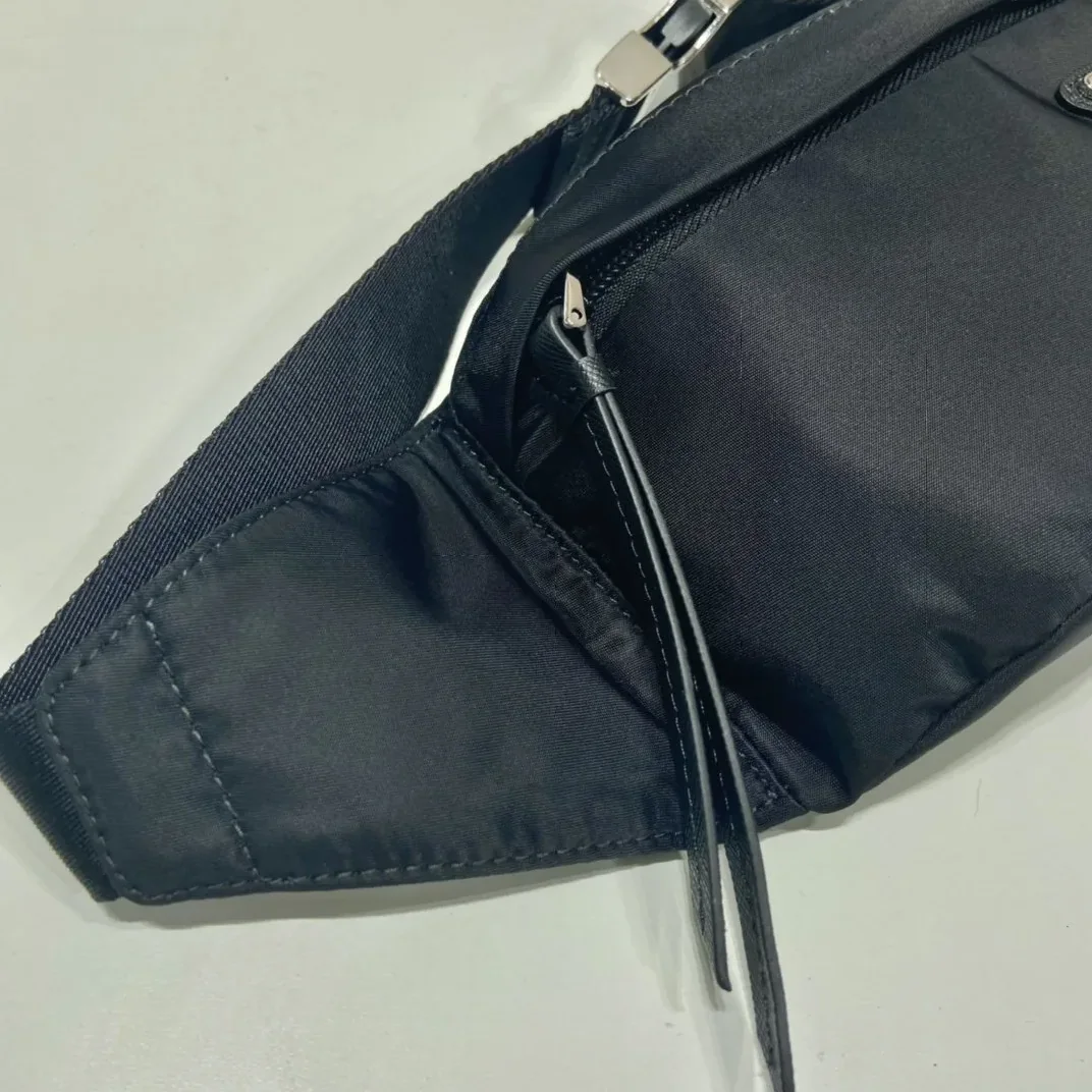 Prada Re-Nylon And Saffiano Belt Bag Black
