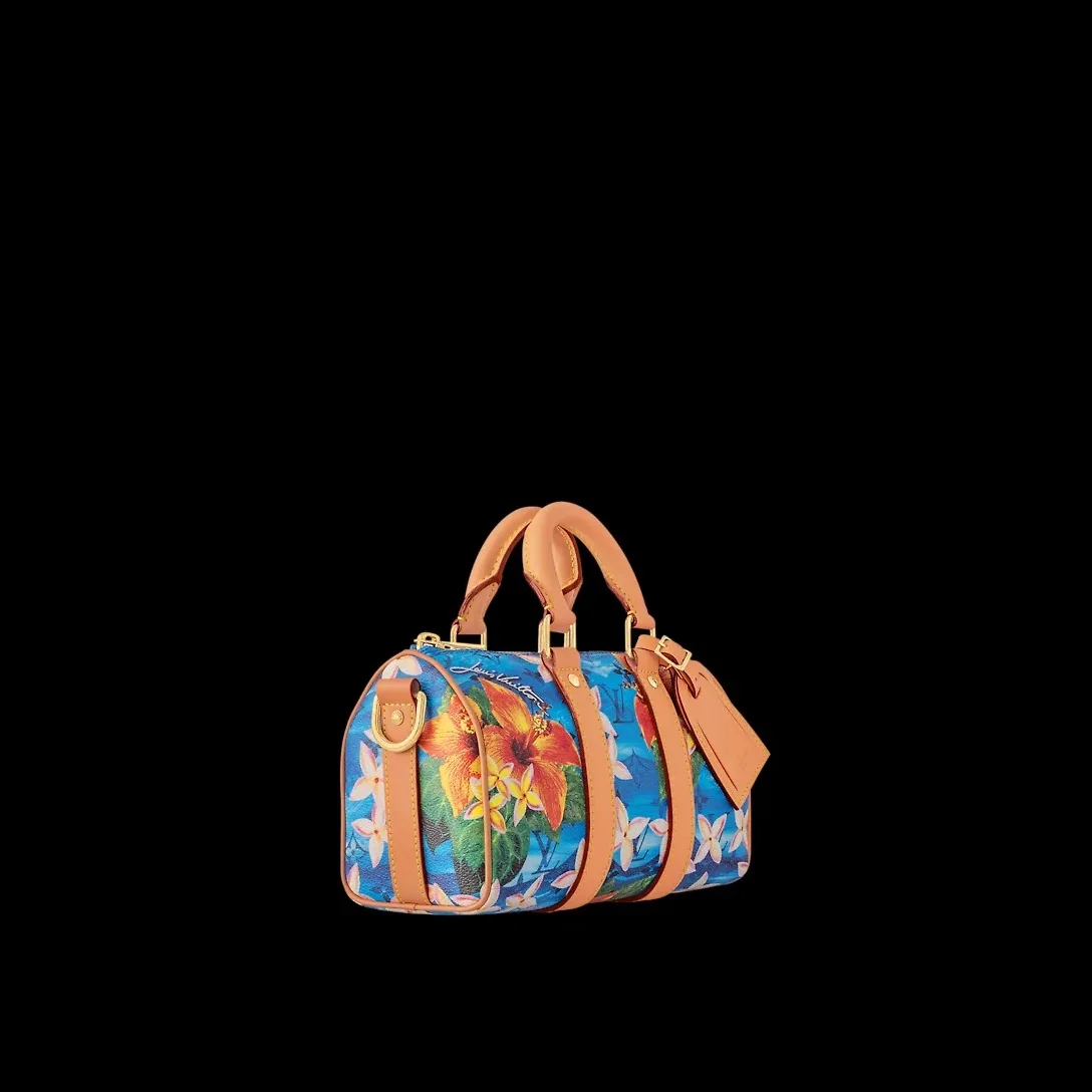 Louis Vuitton Keepall Bandouliere 25 Travel Bag in Multicolor Gold Hardware