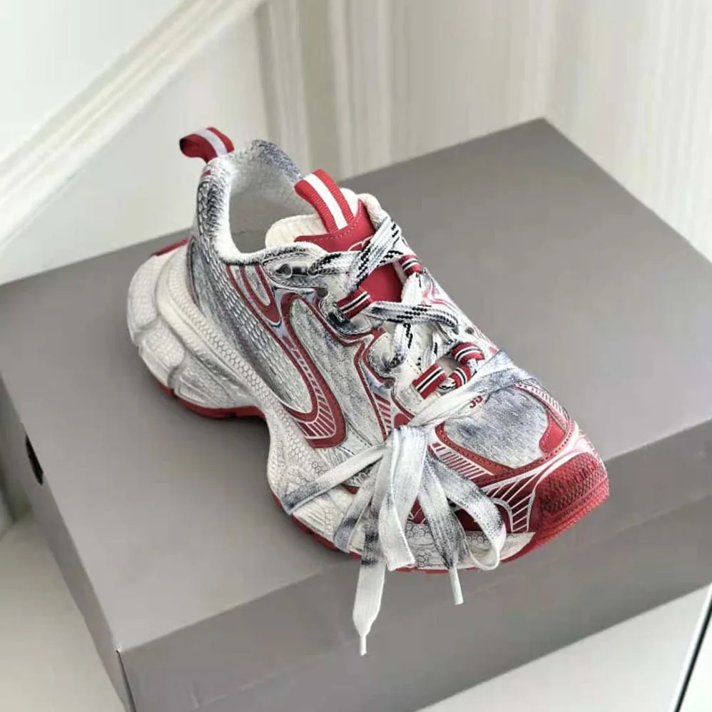 Balenciaga 3XL Sneaker in White and Red Mesh and Polyurethane for Unisex Balenciaga 3XL Sneaker in White and Red Mesh and Polyurethane for Unisex