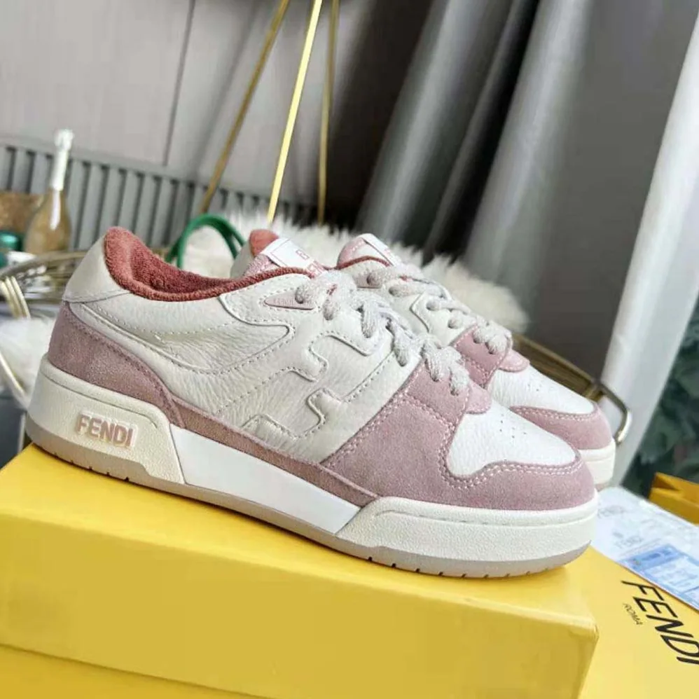 Fendi Match Low for Unisex in Tops in Pink Suede