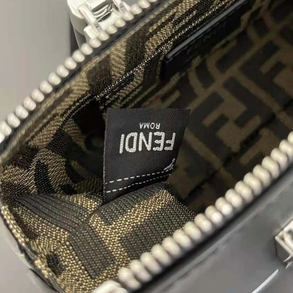 Fendi By The Way Mini Small Boston Bag in Black Leather for Women