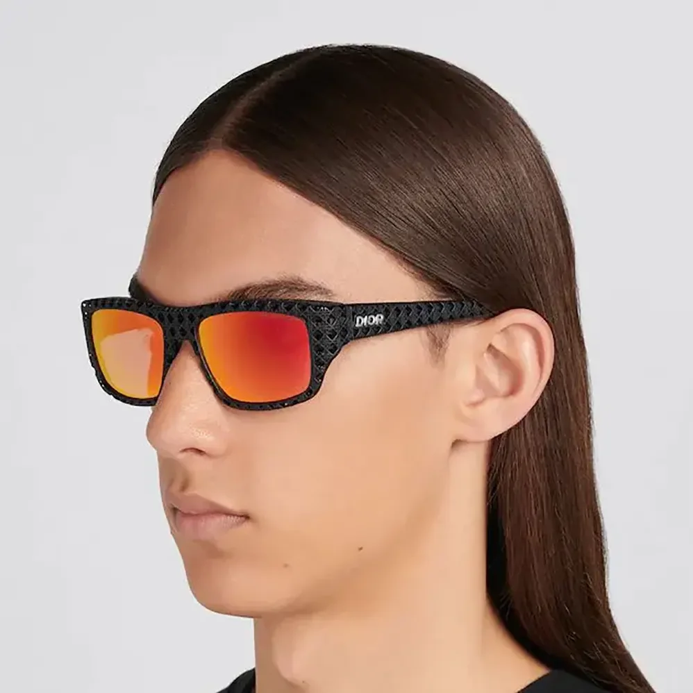 Dior Dior3D S1I Orange Mirrored Rectangular Sunglasses for Unisex Dior Dior3D S1I Orange Mirrored Rectangular Sunglasses for Unisex