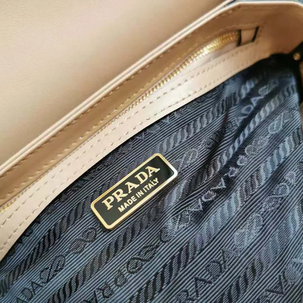 Prada Saffiano Leather Prada Embleme Bag for Women in Pink
