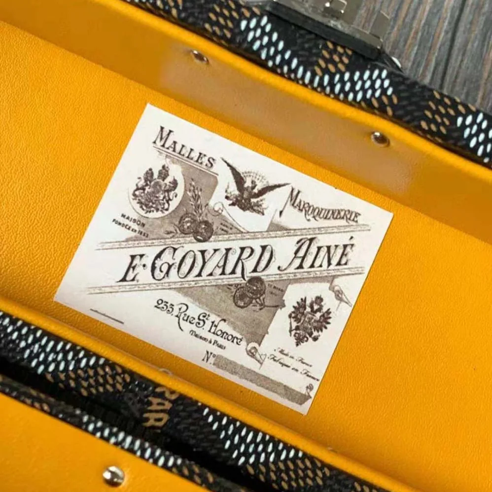 Goyard Cassette Trunk Bag in Goyardine Canvas & Clamecy Cowhide for Women in Black