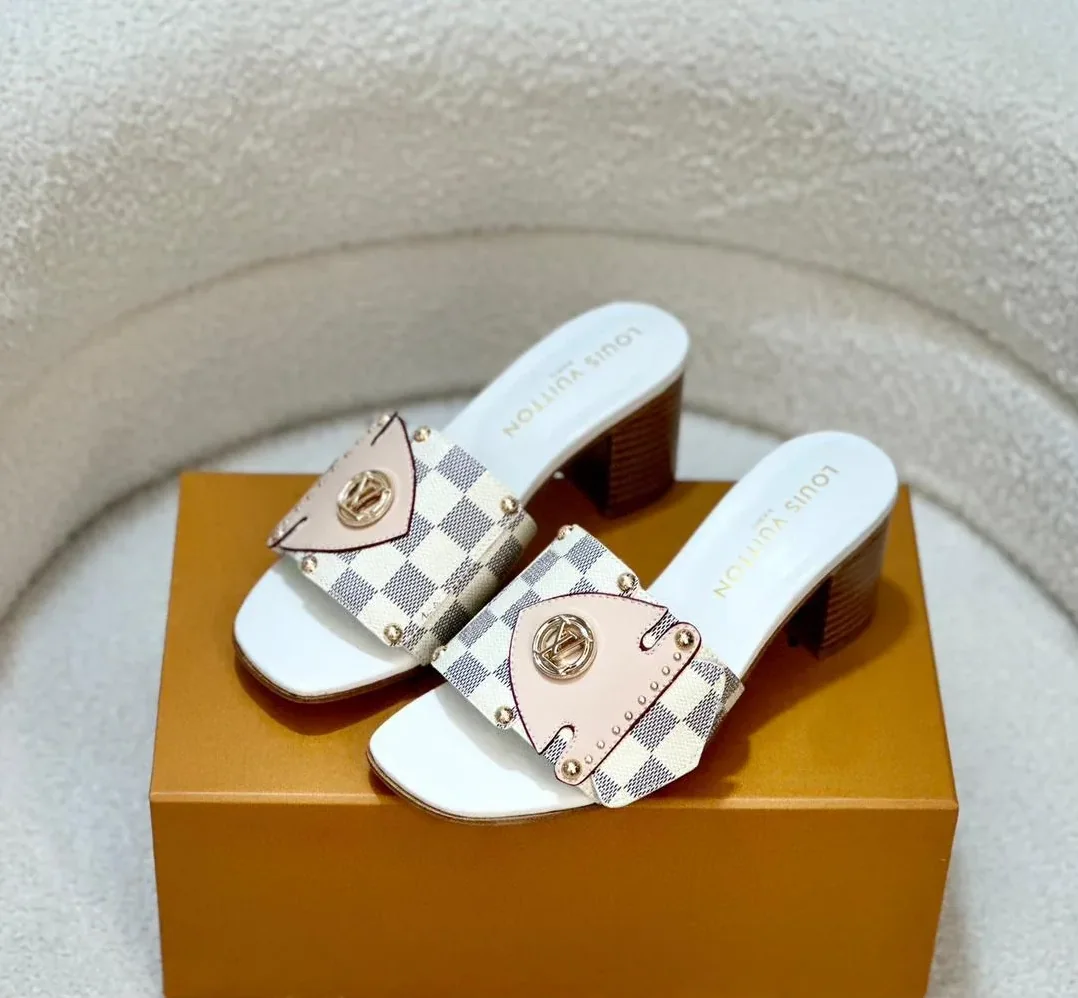 Louis Vuitton LV Frame Mules Damier Canvas Louis Vuitton LV Frame Mules Damier Canvas