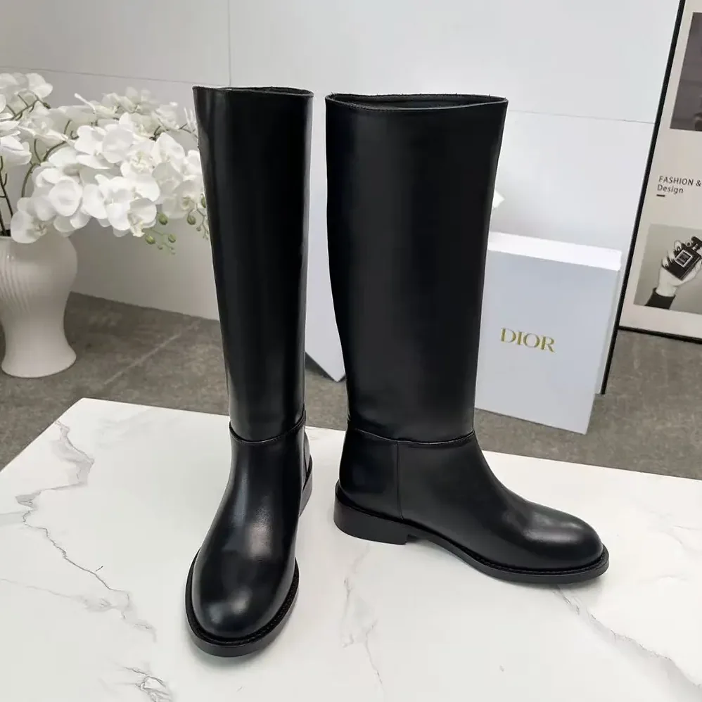 Dior D-Town Boot Black Supple Calfskin for Women