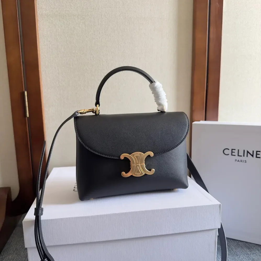 Celine Teen Nino Bag in Smooth Satinated Calfskin for Women in Black