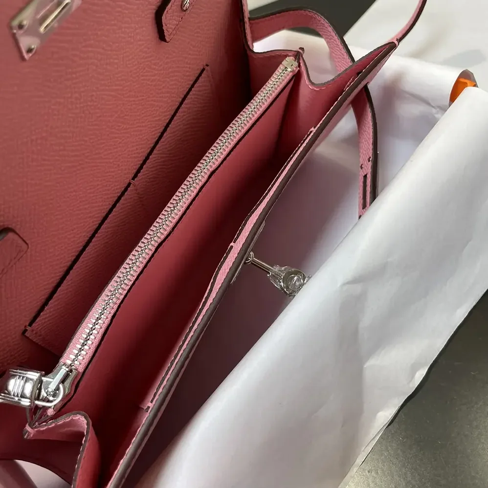 Hermes Kelly To Go in Epsom Leather for Women in Pink Hermes Kelly To Go in Epsom Leather for Women in Pink