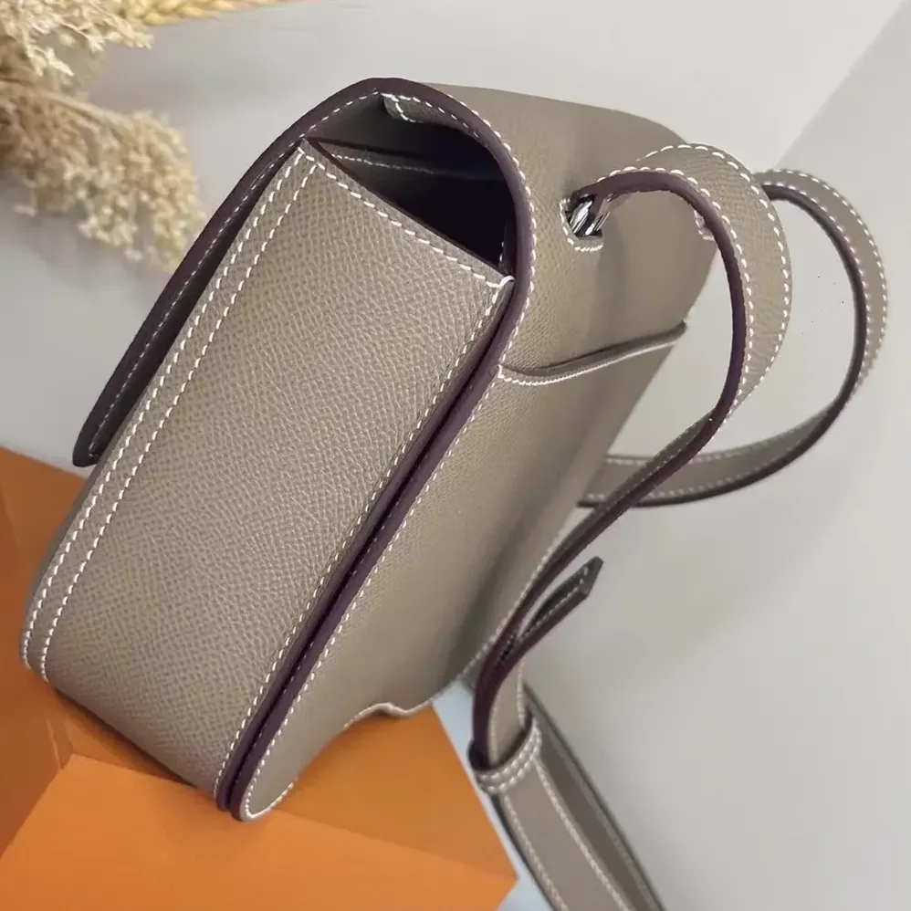Hermes Della Cavalleria Mini Bag Epsom Leather for Women in Grey/Silver Hermes Della Cavalleria Mini Bag Epsom Leather for Women in Grey/Silver