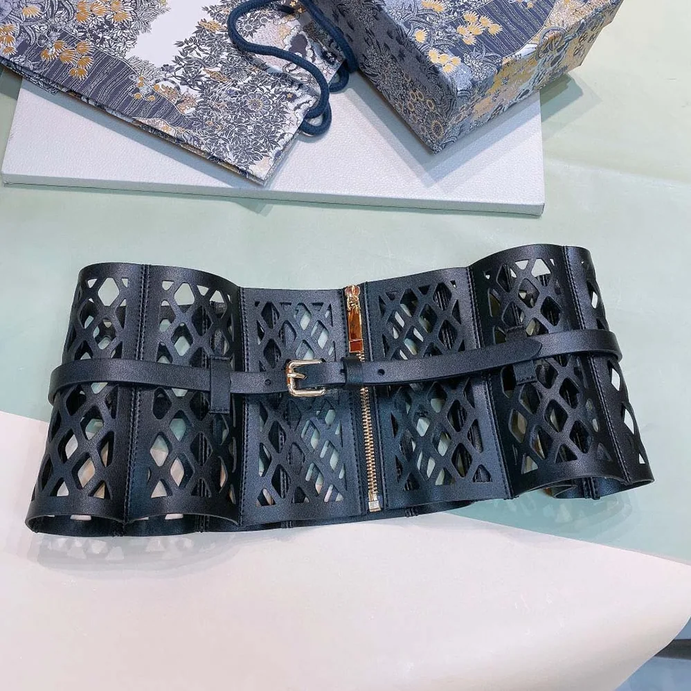Dior D-Trap Corset Belt Black Smooth Calfskin 16 CM for Women Dior D-Trap Corset Belt Black Smooth Calfskin 16 CM for Women
