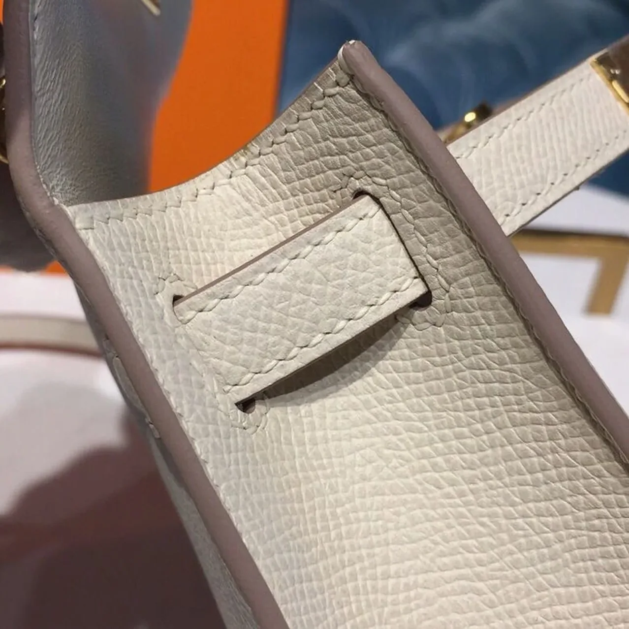 Hermes Mini Kelly Craie Gold in Toned Hardware / Hermes Mini Kelly Craie Gold in Toned Hardware /
