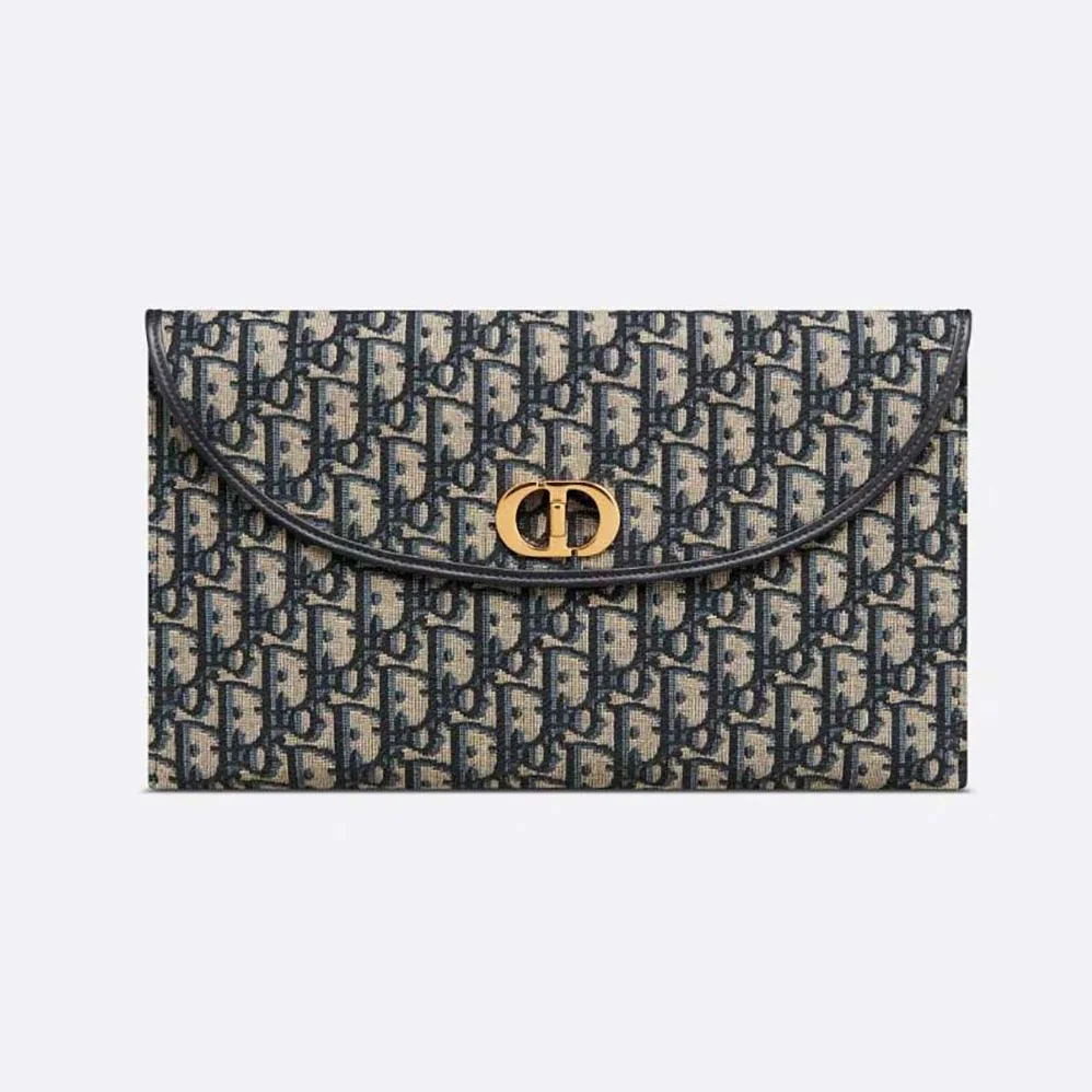Dior 30 Montaigne Avenue Pouch with Flap Blue Dior Oblique Jacquard for Women Dior 30 Montaigne Avenue Pouch with Flap Blue Dior Oblique Jacquard for Women
