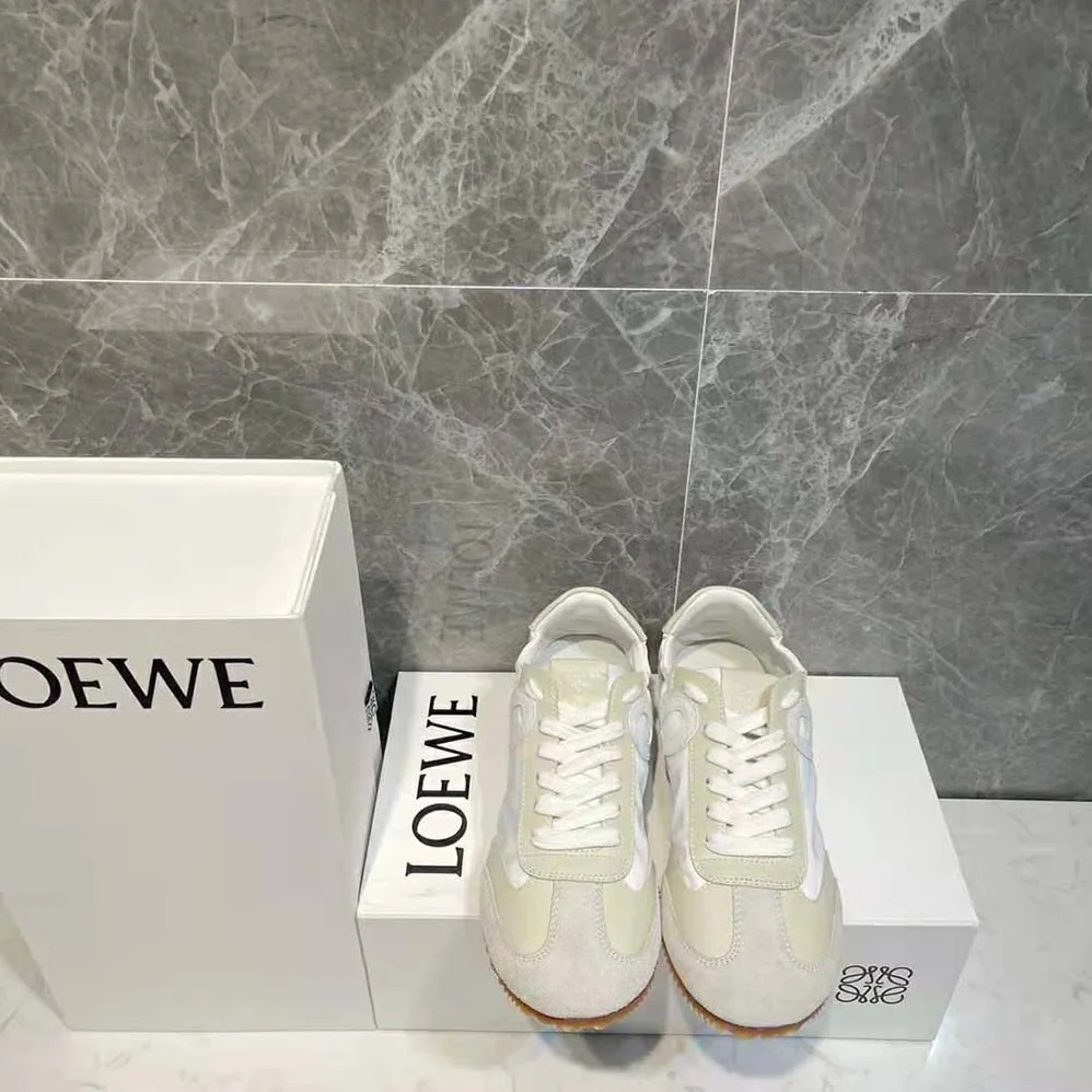 Loewe Ballet Runner in Nylon and Leather for Unisex in White