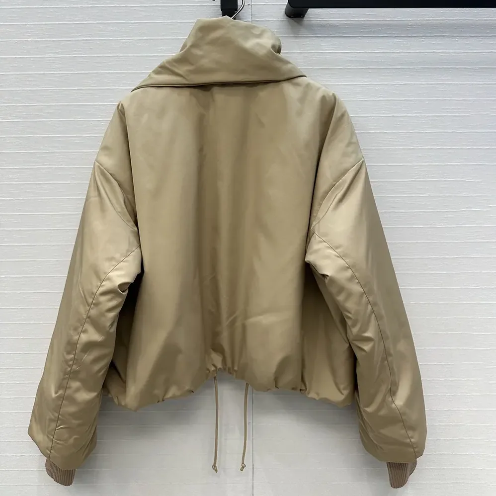 Dior Jacket with Scarf Collar Beige Padded Silk Faille for Women