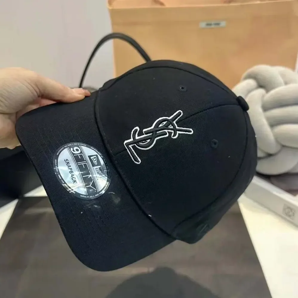 Saint Laurent YSL Cap in Gabardine for Unisex in Black