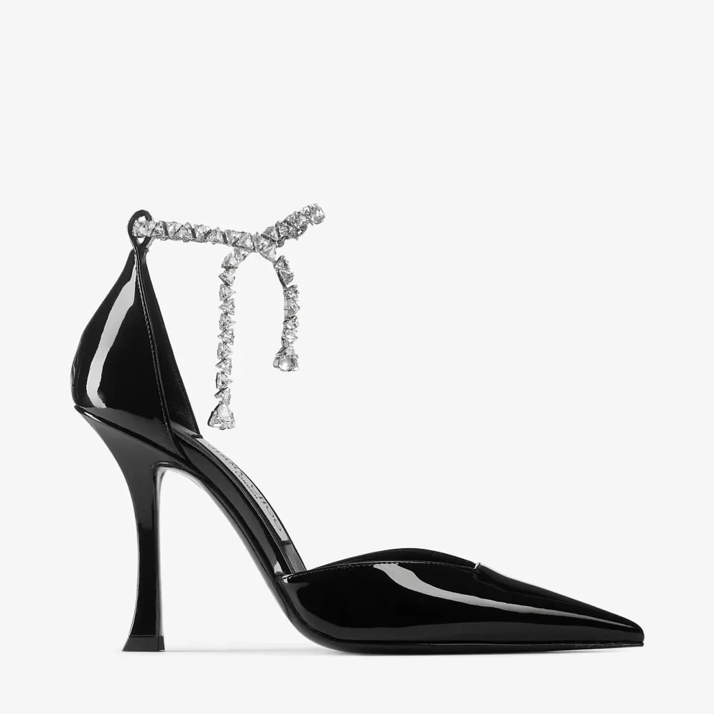 Jimmy Choo Stevie 100 Pumps Black STEVIE100PAT Jimmy Choo Stevie 100 Pumps Black STEVIE100PAT