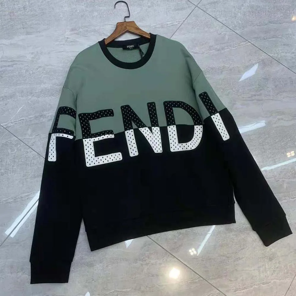 Fendi Long-sleeved Crew for Men in Neck Multicolor Cotton Sweatshirt Fendi Long-sleeved Crew for Men in Neck Multicolor Cotton Sweatshirt